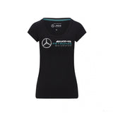 Dámské tričko Mercedes, Logo, Černá, 2020
