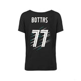 Dámské tričko Mercedes, Bottas Valtteri 77, černé, 2018 - FansBRANDS®