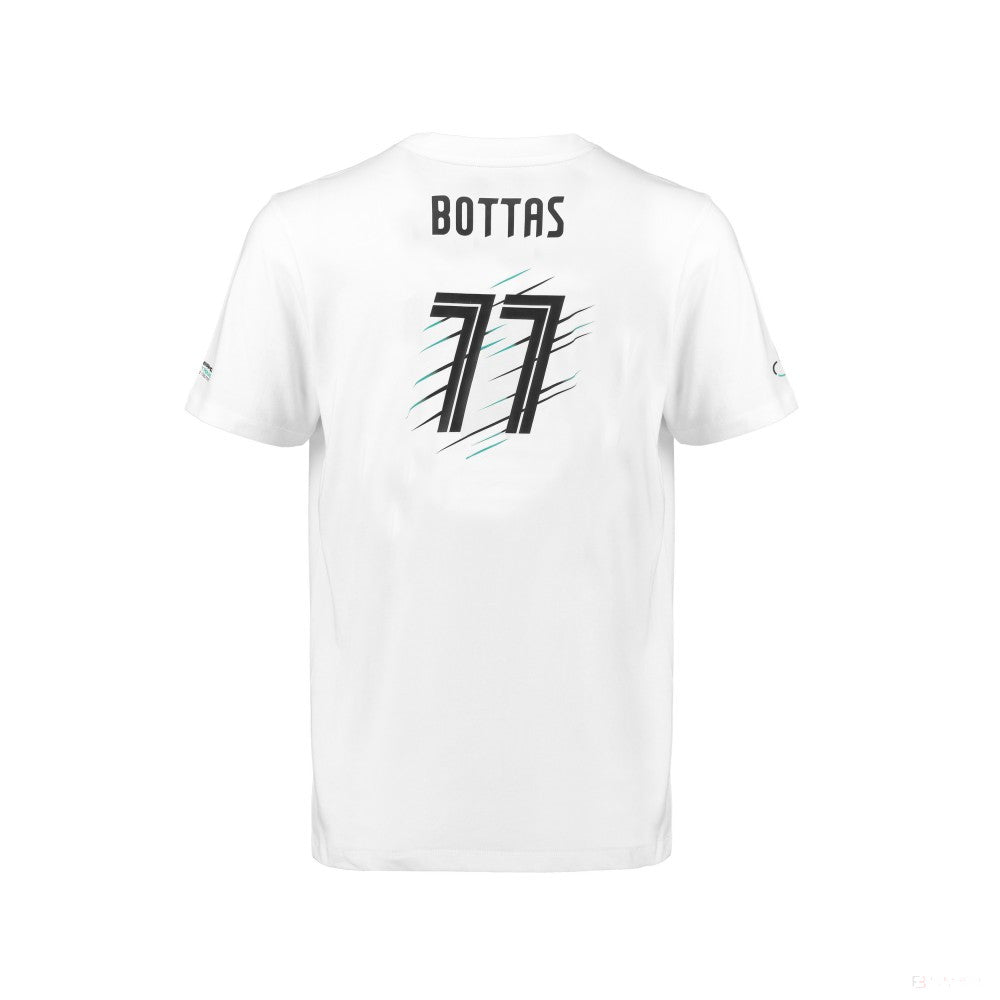 Mercedes dětské tričko, Bottas, bílé, 2018