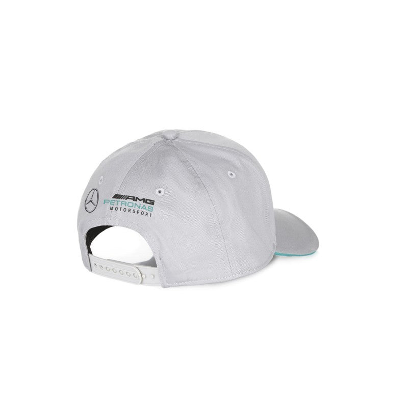 Mercedes cap, logo, adult, gray, 2018