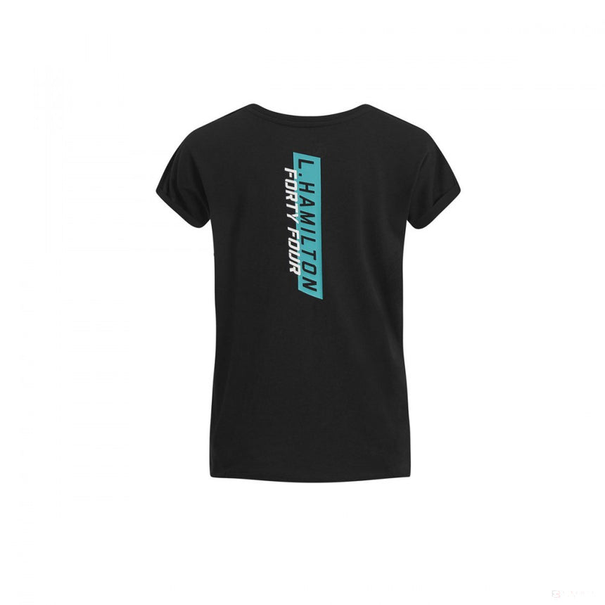 Dámské tričko Mercedes, Lewis Hamilton #44, černé, 2019 - FansBRANDS®