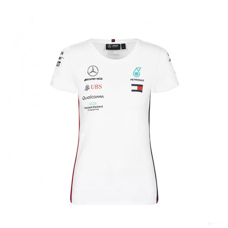 Dámské tričko Mercedes, tým, bílé, 2019 - FansBRANDS®