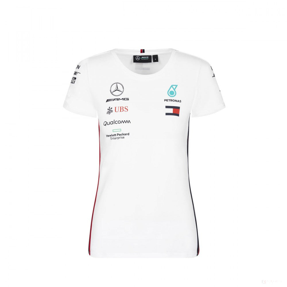 Dámské tričko Mercedes, tým, bílé, 2019 - FansBRANDS®