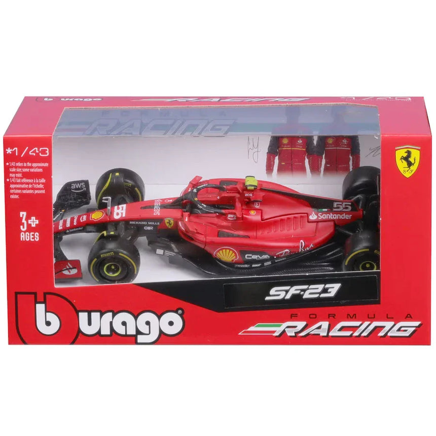 Model auta Ferrari, F1-23, bburago, 1:43, Carlos Sainz #55, 2023