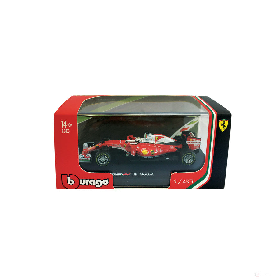 Ferrari Model auta, SF16-H Sebastian Vettel, měřítko 1:43, červená, 2018 - FansBRANDS®