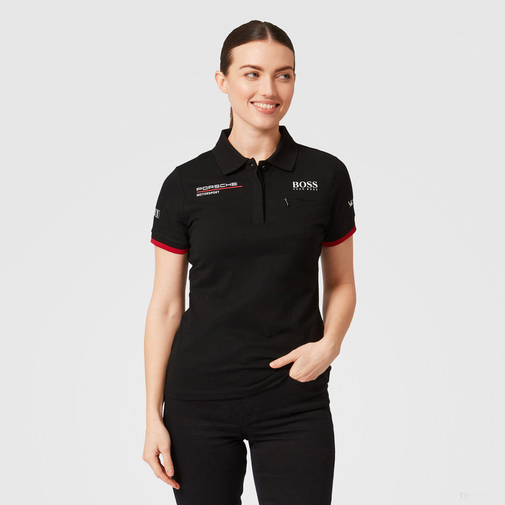 Porsche Womens Team Polo, černá, 2022 - FansBRANDS®