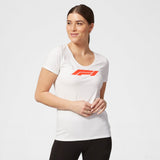 Dámské tričko Formule 1, Logo Formule 1, bílé, 2020 - FansBRANDS®