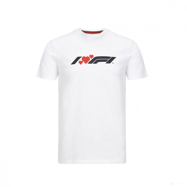 Tričko Formule 1, Formule 1 I LOVE F1, bílé, 2020 - FansBRANDS®