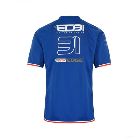 Alpské tričko, Esteban Ocon 31 Team, modré, 2022