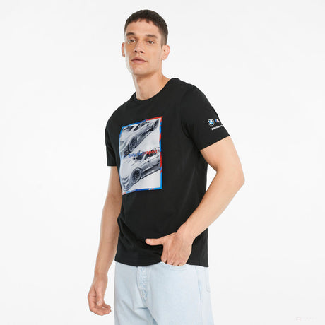 BMW tričko, Puma BMW MMS Logo Graphic, černé, 2021 - FansBRANDS®