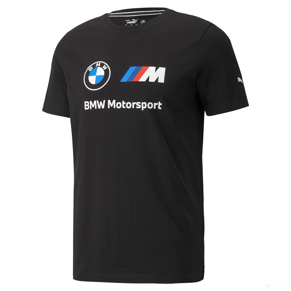 BMW tričko, Puma Logo BMW MMS ESS, černé, 2021
