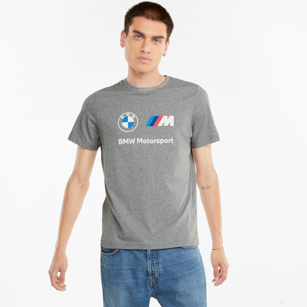 Tričko BMW, Puma Logo BMW ESS, šedé, 2021