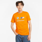 BMW tričko, Puma BMW MMS ESS Logo, oranžové, 2021
