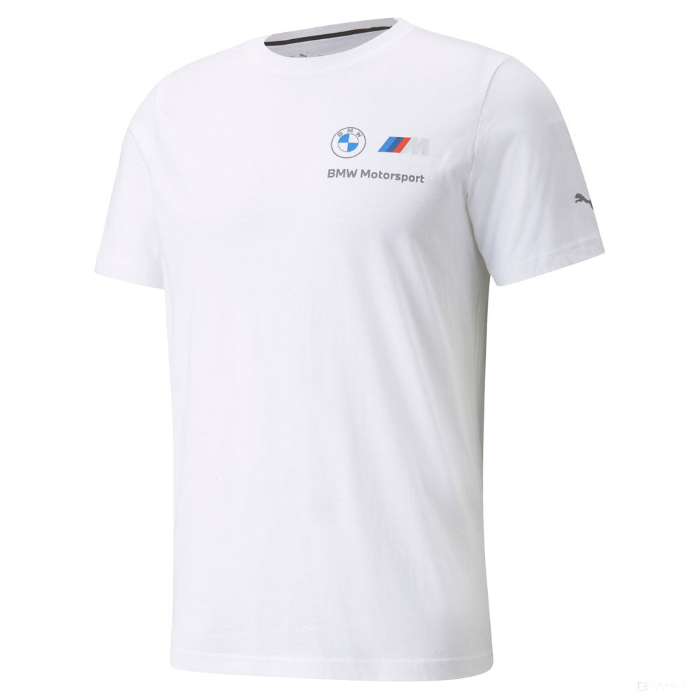 BMW tričko, Puma BMW MMS ESS malé logo, bílé, 2021