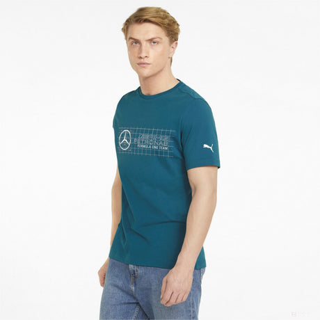 Tričko Puma Mercedes, Modré, 2022 - FansBRANDS®