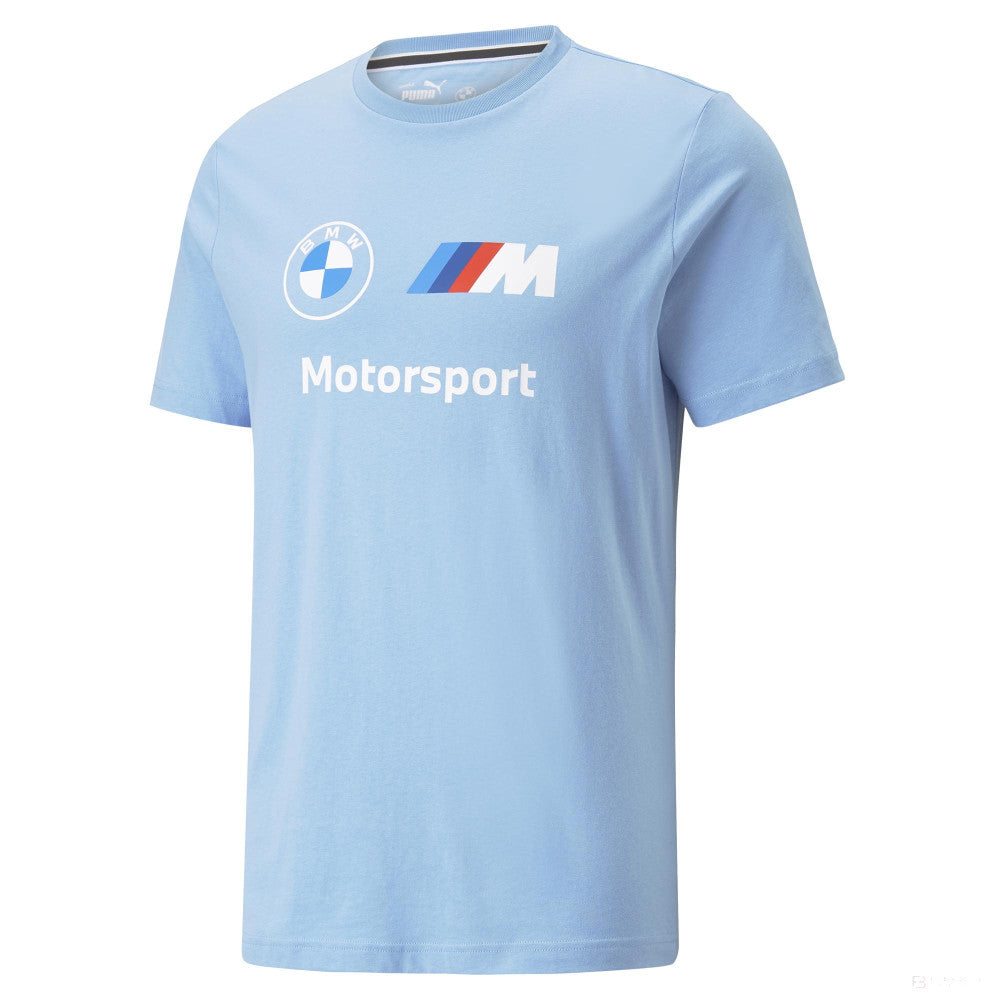 BMW MMS t-shirt, Puma, ESS, logo, light blue