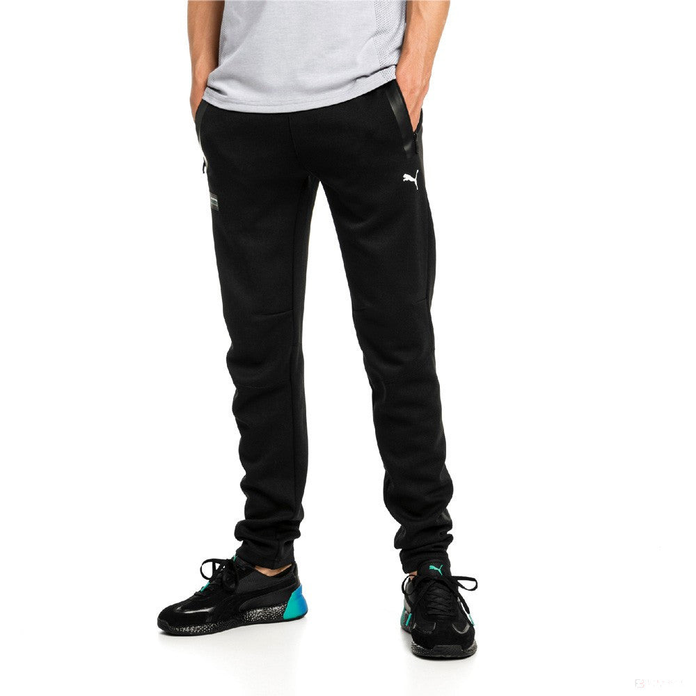 Mercedes pants, Puma team logo, black, 2019