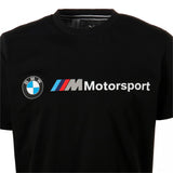 Tričko BMW, Puma Logo BMW MMS, černé, 2019