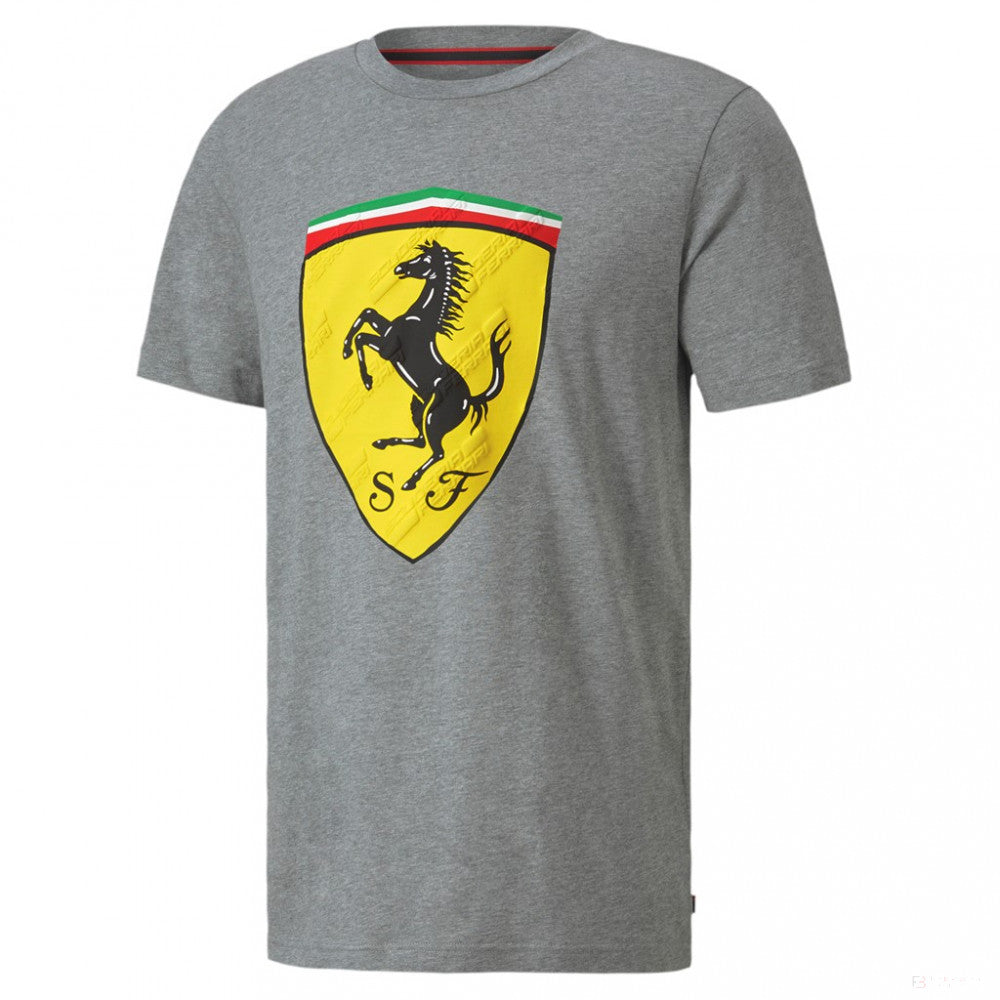 Ferrari tričko, Puma Race Big Shield+, šedé, 2020