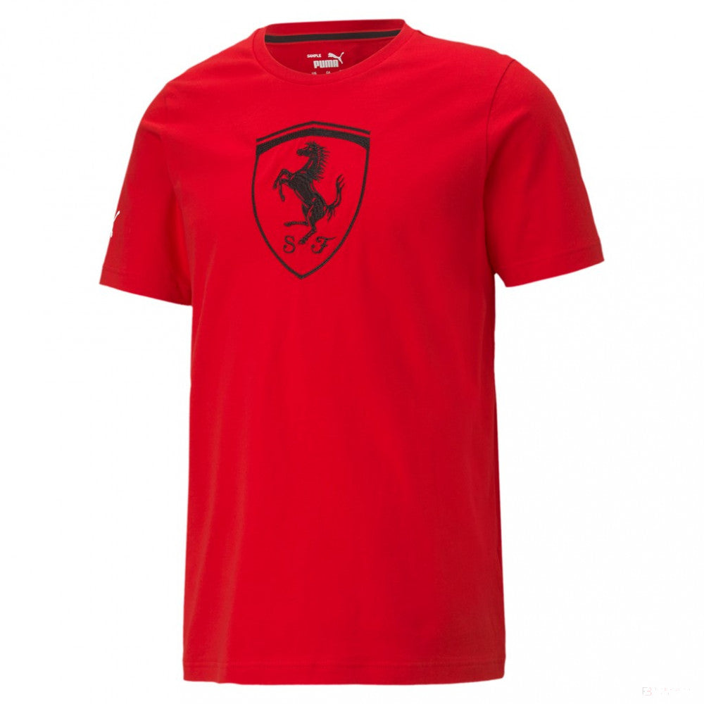 Ferrari tričko, Puma Race Big Shield+, červené, 2021