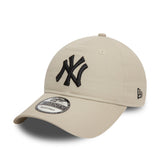 Čepice New York Yankees, černé logo, New Era, 9TWENTY, základní, béžová