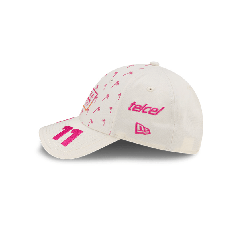 Kšiltovka Red Bull, New Era, 9FORTY, Sergio Perez, Miami SE, bílá