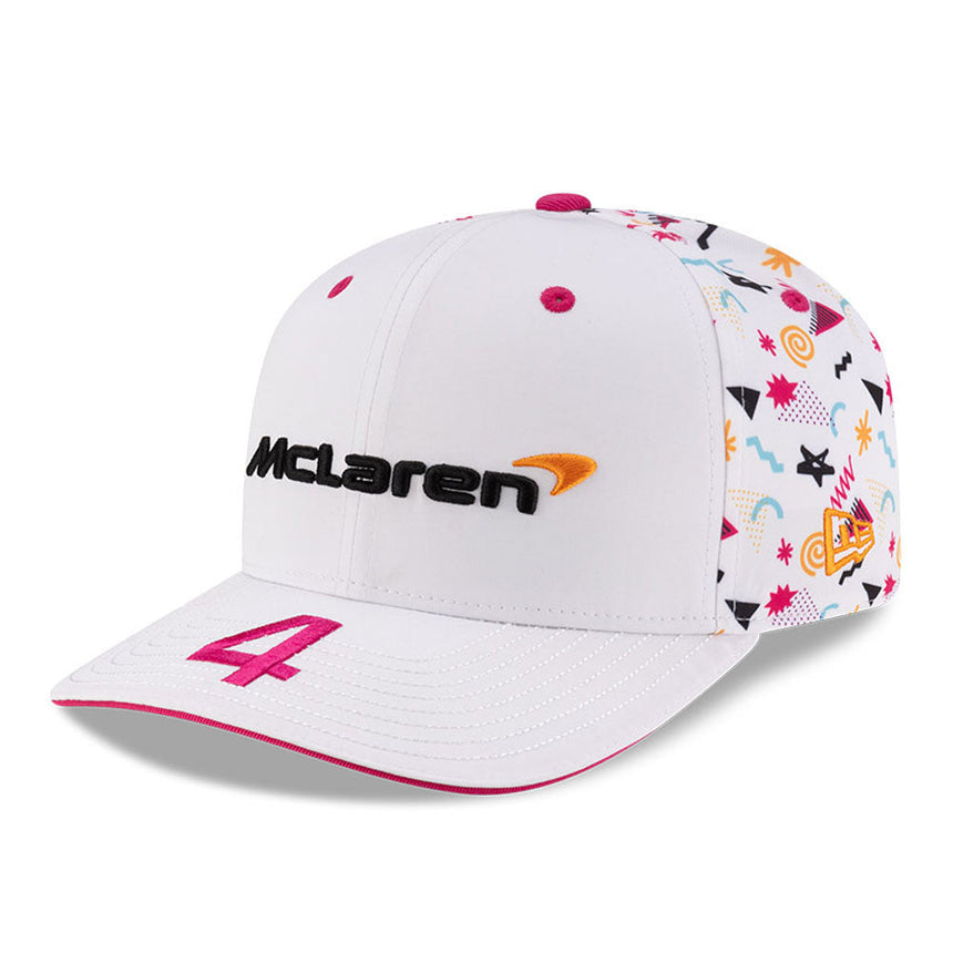 McLaren Baseball Cap, Miami, Lando Norris, New Era, 9SEVENTY SS, White 🔥
