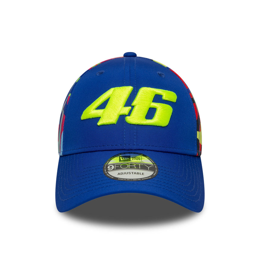 Valentio Rossi čepice číslo 46, VR46, fanoušek, New Era, 9FORTY, vícebarevná