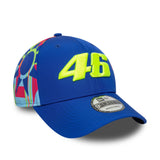 Valentio Rossi čepice číslo 46, VR46, fanoušek, New Era, 9FORTY, vícebarevná
