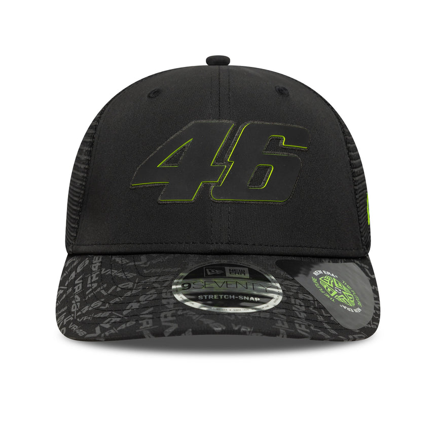 Valentio Rossi #46 kšiltovka, VR46, udržitelná, New Era, 9SEVENTY, černá