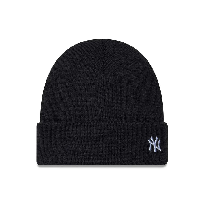 Pletená Čepice New York Yankees s malým logem, s manžetou, standardní, modrá