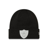 Las Vegas Raiders beanie, jednobarevná, New Era, černá
