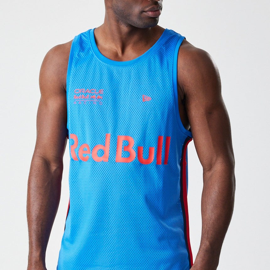 Red Bull Racing triko bez rukávů, New Era, síťovaná basketball látka, modré