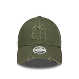 New York Yankees čepice, distressed pin, New Era, 9FORTY, hnědá