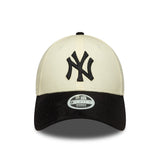 kšiltovka New York Yankees, umělý semiš, New Era, 9FORTY, béžovo-černá