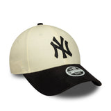 kšiltovka New York Yankees, umělý semiš, New Era, 9FORTY, béžovo-černá