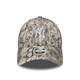 Kšiltovka New York Yankees, hadí vzor, 9FORTY, New Era, šedá