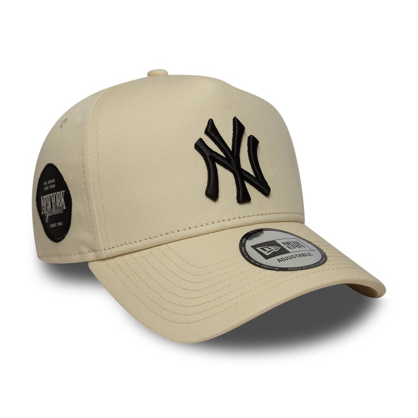 New York Yankees čepice, béžová boční nášivka, A-frame, New Era, 9FORTY, béžová
