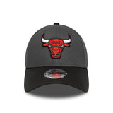 Kšiltovka Chicago Bulls, boční nášivka, New Era, 9FORTY, šedá