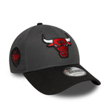 Kšiltovka Chicago Bulls, boční nášivka, New Era, 9FORTY, šedá