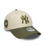 čepice New York Yankees, boční nášivka, New Era, 9FORTY, kamufláž, šedá