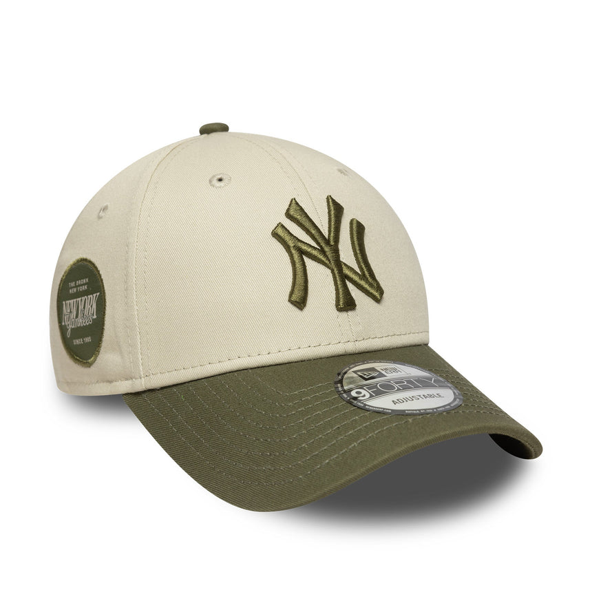 čepice New York Yankees, boční nášivka, New Era, 9FORTY, kamufláž, šedá