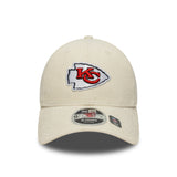 Kšiltovka Kansas City Chiefs, s šňůrkou, New Era, 9FORTY, béžová.