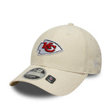 Kšiltovka Kansas City Chiefs, s šňůrkou, New Era, 9FORTY, béžová.