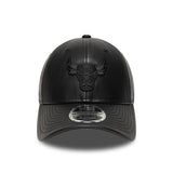 Kšiltovka Chicago Bulls, PU MC, New Era, 9FORTY, jednobarevná, černá