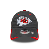 kšiltovka Kansas City Chiefs, týmový odznáček, New Era, 9TWENTY, jednobarevná, šedá