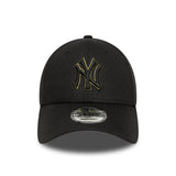 kšiltovka New York Yankees, týmový obrys, New Era, 9FORTY, obrys, černá