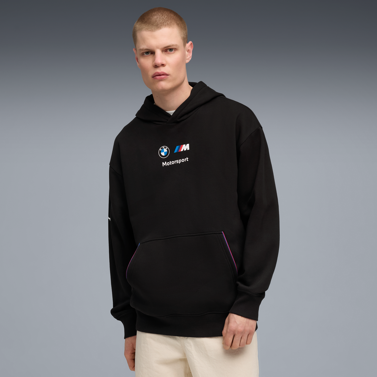 BMW Polární Mikina s kapucí, Puma, MMS, essential+, černá 🔥