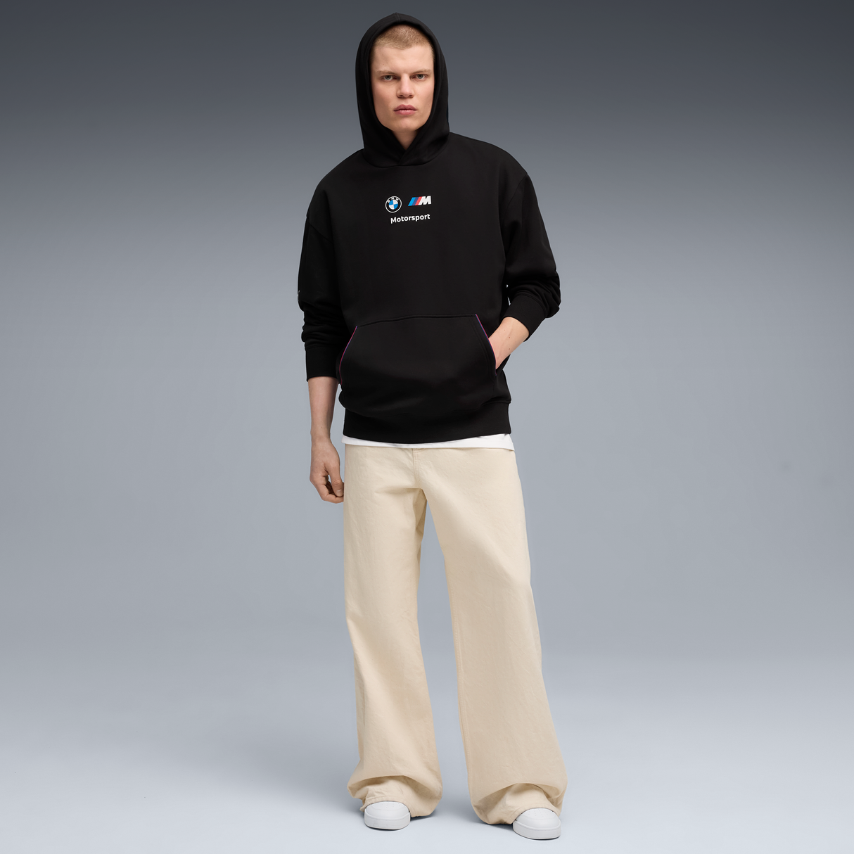 BMW Polární Mikina s kapucí, Puma, MMS, essential+, černá 🔥