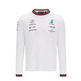 Mercedes tričko s dlouhým rukávem, tým s dlouhým rukávem, bílé, 2021